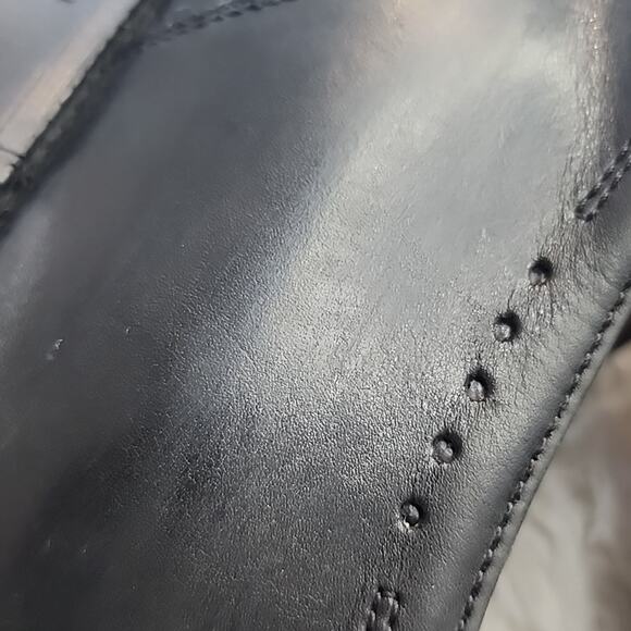 JOHNSTON MURPHY BLACK SHEEPSKIN LEATHER MONKSTRAP DERBYS MENS SIZE 11 - Picture 10 of 16